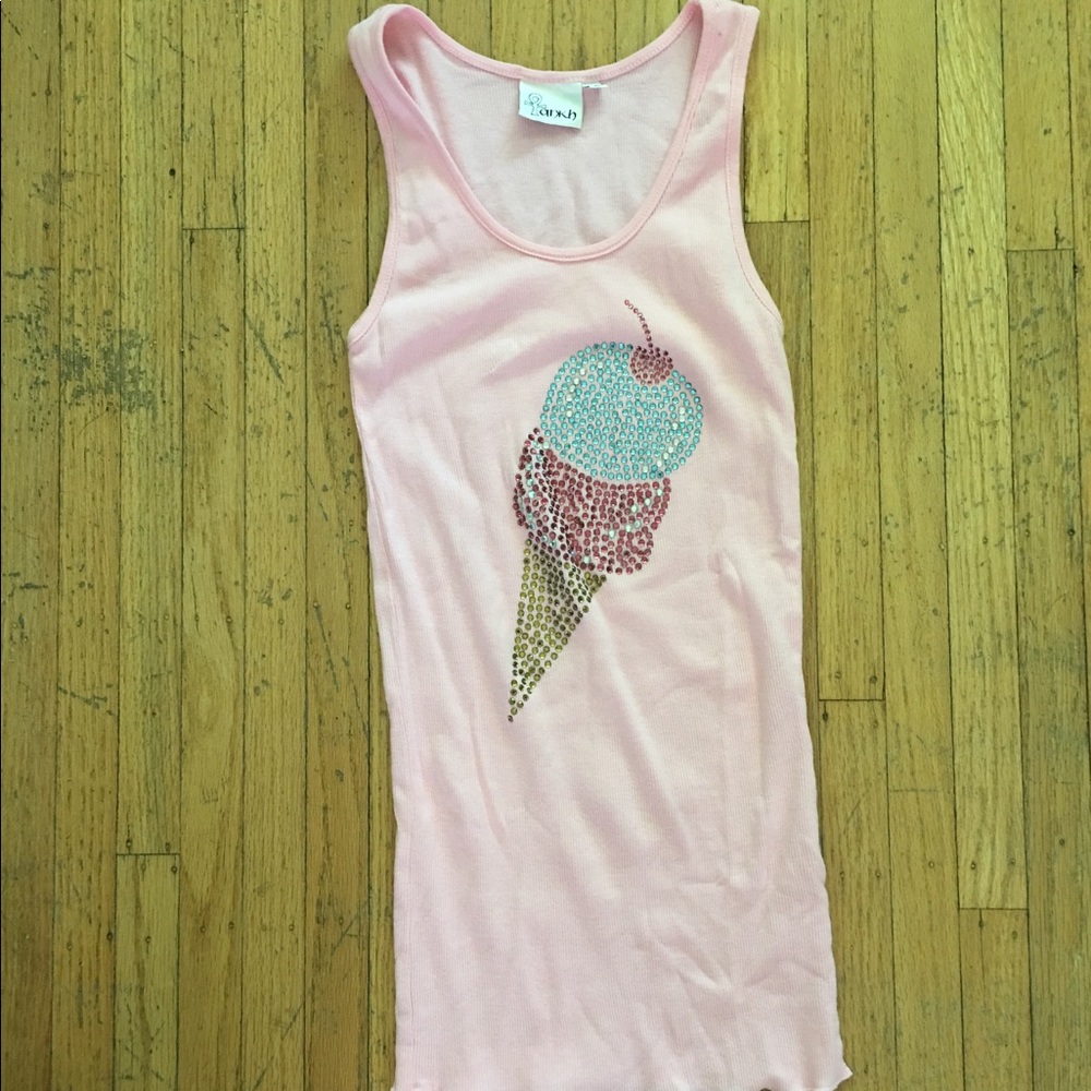 rhinestone Ice Cream Tank Sz M
